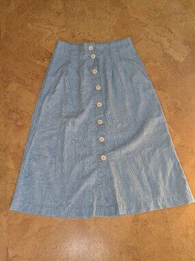 Madewell chambray midi skirt 00